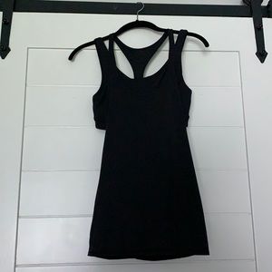 Lululemon tank and bra, size 6, black